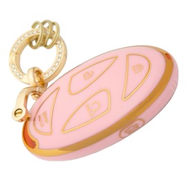 chyoekey Key Fob Cover Case Shell Keychain for 2023 2024 Hyundai Ioniq 6 Grandeur GN7 KONA Pink (for Hyundai B)