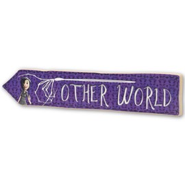 Coraline Other World Arrow Wood Wall Decor - Whimsical Coraline Sign for Home