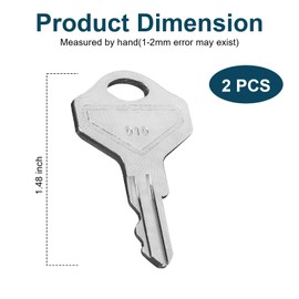 Cash Drawer Key 010R Replacment for M-S Cash Drawer Key 010L or 010 Locks, Cash Drawer Keys Replacement Parts Fits Many POS Registers, Cash Drawer and Lock Boxes, 2 Pcs