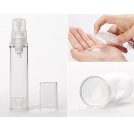 6Pcs Airless Pump Bottle Airless Cosmetic Cream Pump Bottle Containers Travel Bottles for Toiletries Mini Soap Dispenser for Lotion Shampoo Foundation(Clear)