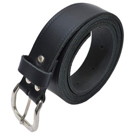 flevado Genuine Leather Belt in Black up to a Waist of 155 cm, black