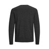 JACK & JONES Mens Basic Knit Sweater - Dark Grey
