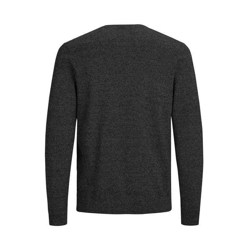 JACK & JONES Mens Basic Knit Sweater - Dark Grey