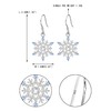EVER FAITH Winter Snowflake Earrings 925 Sterling Silver Dainty Light