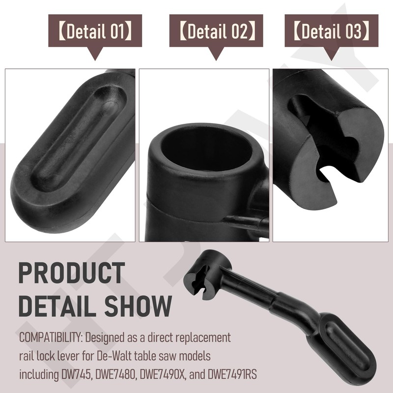 5140032-23 Table Saw Rail Lock Lever Compatible with De-walt DW745,