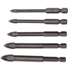 5Pcs Cross Hex Drill Bit Carbide Glass Drills Bits Concrete