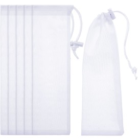 Lint Traps Catcher for Washing Machine Nylon Mesh Lint Traps for Home Laundry Washing Machine Drain Systems Discharge Hoses Filter, 9.4 x 3.1 Inch (6 Pieces)