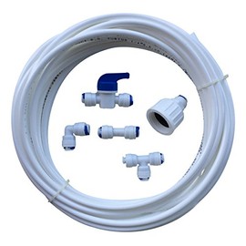 Screw Thread American Fridge Freezer Water Filter Connection Plumbing Kit Including Tubing