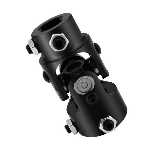 GLOCRORET 1" Round x 3/4" DD Black Steering U-Joint Shaft