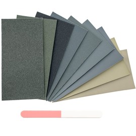 Micro-Mesh Abrasive Polishing Cloth Kit, 9 Sheets of 6"x3" Regular + Micro-Mesh Flexi-File