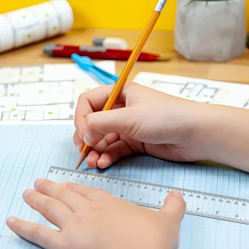 Fidqiog Clear Plastic Ruler 30cm 12 Pack, Plastic Ruler for