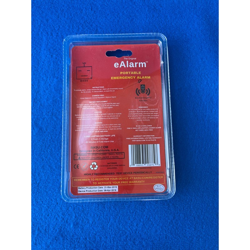 BASU eALARM Plus 120db Emergency Alarm Personal Safety Tripwire Camping