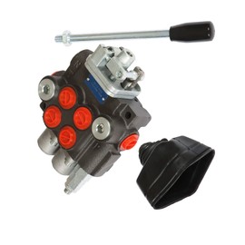 raseparter 3600 PSI, 11GPM Hydraulic Control Valve 2 Spool Adjustable Hydraulic Directional Joystick Control Valve for Tractor Loader