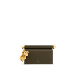 JW PEI Women's Holly Metal Pendant Embellished Clutch-Dark Olive