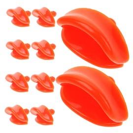 VICASKY Pack of 10 Duck Beak Accessories, Craft Mouth, Safety Duck Beak, Duck Doll, Duck Beak for Crocheting, Chicken Mouth, Duck Mouth, Fake Duck Beak, Doll Mouth, Plastic, Brown