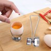 VVHFXD Set of 6 Stainless Steel Egg Cups with Base,