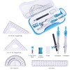 Math Geometry Kit Set 10 Pieces with Shatterproof Storage Box,
