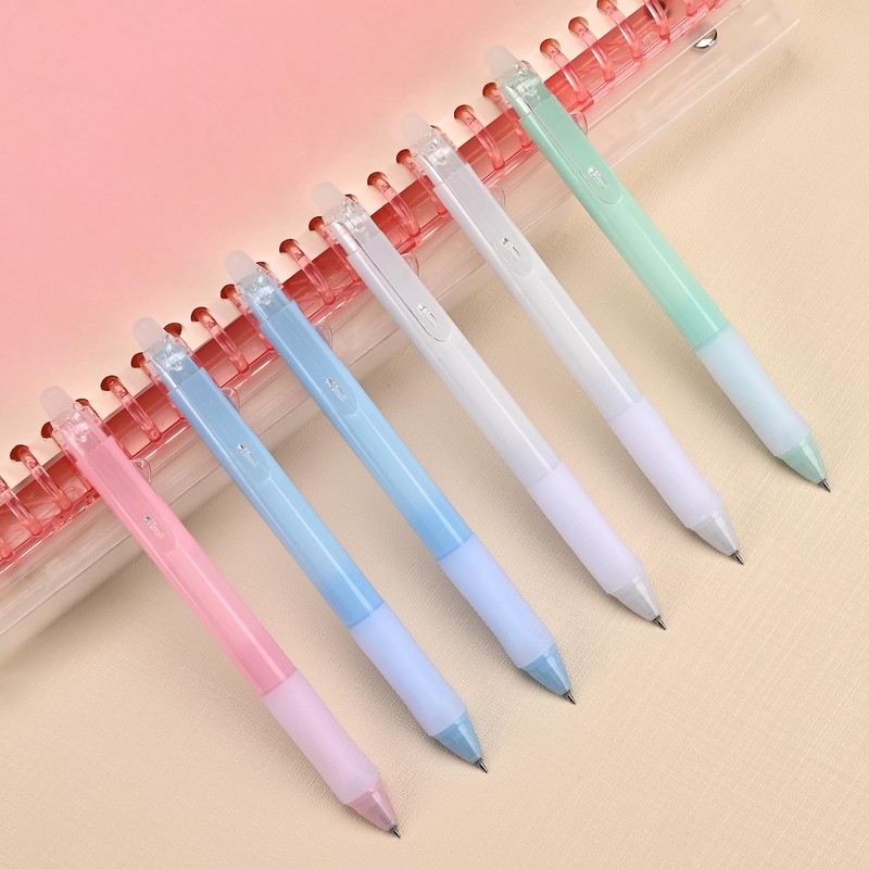 BAYTORY 6 Pcs Retractable Erasable Gel Pens, Rub Out Pens