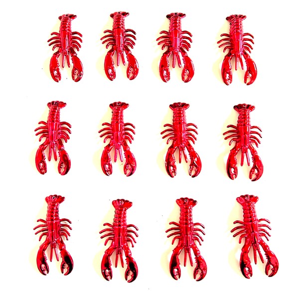 GZYSSL 24 Pcs Mini Crawfish Lobsters Boil Party Supplies Red