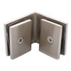 C.R. LAURENCE SGC90BN CRL Brushed Nickel Square 90 Degree Glass-to-Glass