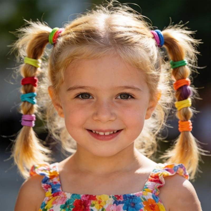 Hair Accessories Set for Girls, 400 Elastic Hair Bands, 10