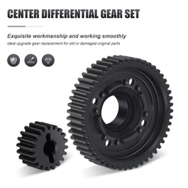 Output Gear, 51-Tooth Steel Center Diff Output Gear 51T with Input Gear 20T Medium Differential Gear Set for TRAXXAS 1/5 X-MAXX 8S MONSTER TRUCK-77086-4 1/6 XRT RC Car, Replacement for 7784X and 7785X