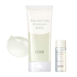 ELIXIR REFLET Balancing Sleep Mask, Limited Set, AL Face Pack, 3.2 oz (90 g) + 0.6 fl oz (18 ml)