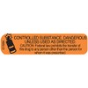 Pharmex 1-322 "Controlled SUB" Permanent Paper Label, 1 9/16" x