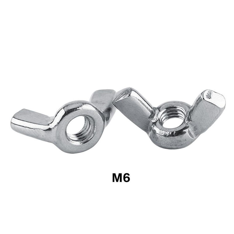 Hilitand 10pcs Pack M3-M8 Stainless Steel SS316 Wing Nut Fastener