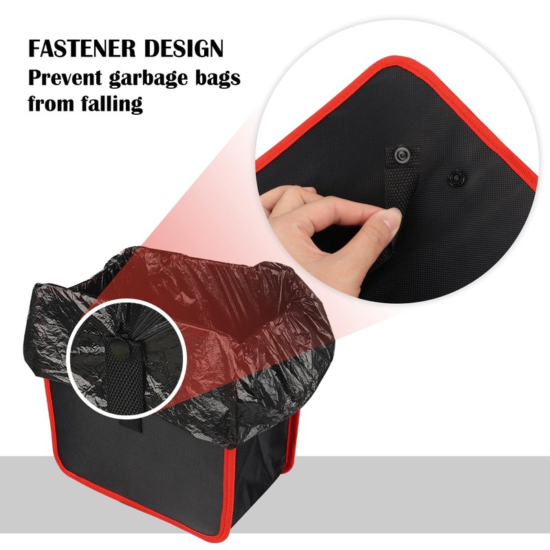 carleef Hanging Car Trash Can,Foldable & Leak-Proof Car Trash Bin