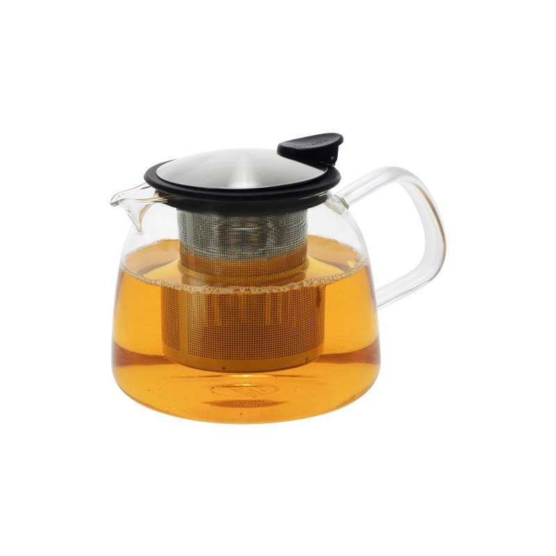 Forlife Bell Glass Teapot with Basket Infuser, 24-Ounce/730ml, Lime