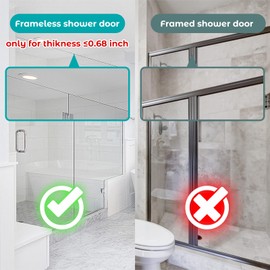 Cerbonny Shower Door Hooks (14 Inch), 2 Pack Super Extended Towel Hooks for Bathroom, Over Door Hooks, Shower Hooks for Frameless Glass Door, Silver