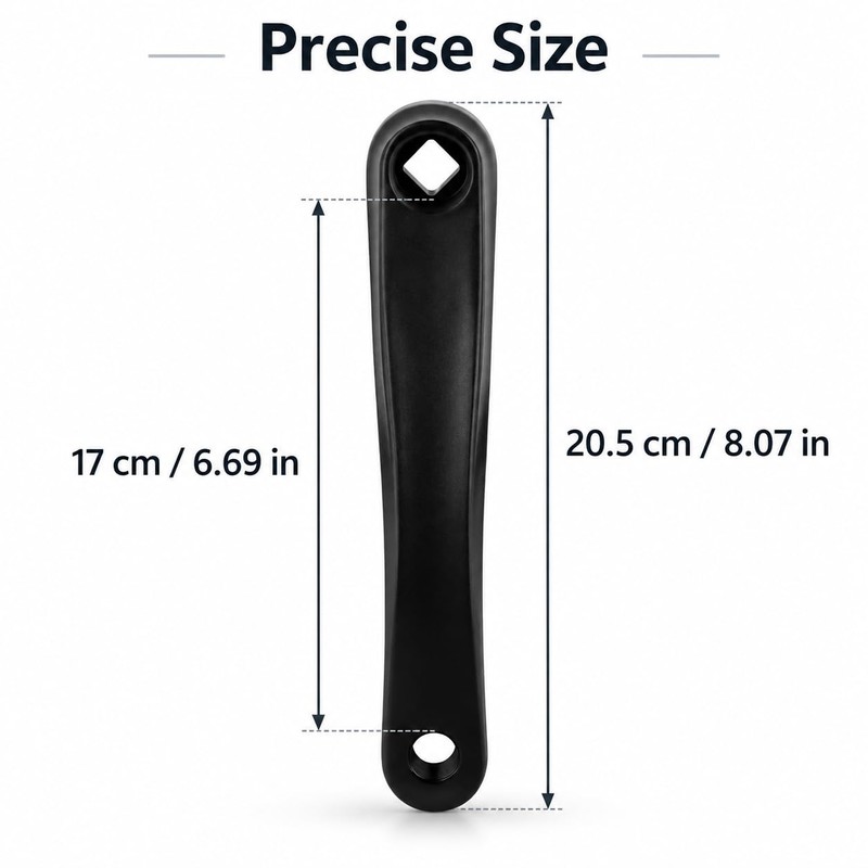 Hominas Bike Crank Arm, 170mm Aluminum Alloy Left Single Chain