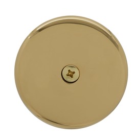Westbrass D328-01 One Hole Tub Overflow Faceplate with Screw, Polished Brass