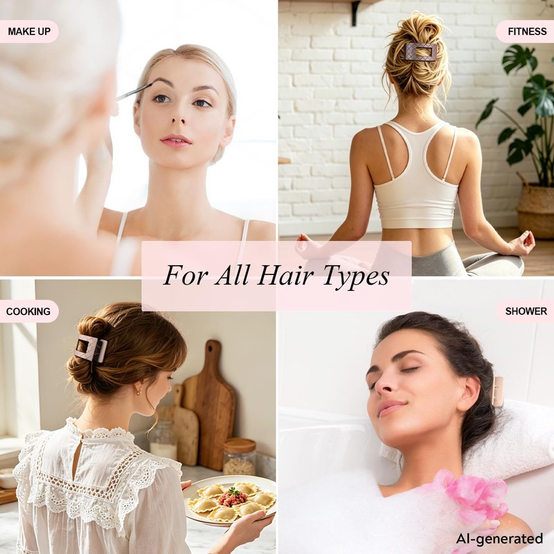 Flat Hair Claw Clips for Women Thin Thick Hair