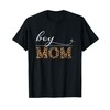 Boy MOM with Leopard Pattern & Heart T-Shirt