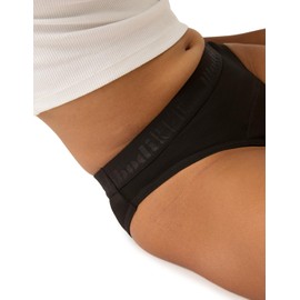 Modibodi Bikini Brief Period Swimwear for Teen Girls - High Absorbency 50ml Leakproof Bikini Swim Bottoms - Black Y08-10