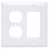 PASS & SEYMOUR TP826WCC12 White 2G Decor/Duplex Plate