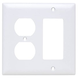 PASS & SEYMOUR TP826WCC12 White 2G Decor/Duplex Plate