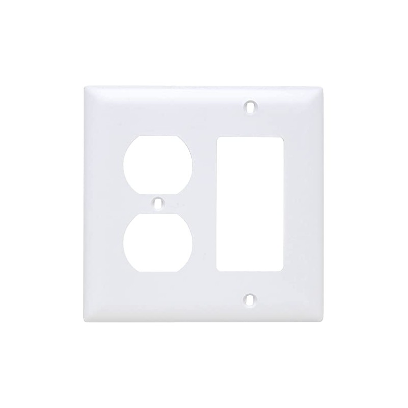 PASS & SEYMOUR TP826WCC12 White 2G Decor/Duplex Plate