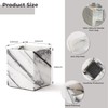 WORHE Natural Lilac Marble Toothbrush Holder 3.93Inch Solid Stone Makeup