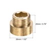 TOP-VIGOR 1Pc Brass Extension Pipe Fitting, 20mm Length Shower Head