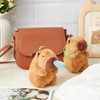 Ruzister 2 Pieces Capybara Plush Keychain Toys Realistic Capybara Cuddly