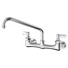 DUYWITE Wall Mount Kitchen Faucet, 8 Inch Center Commercial Faucet