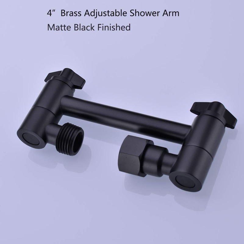 TRUSTMI Adjustable Shower Arm Extension 4 Inch Brass Shower Arm,