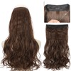 prinfantasy Hair Pieces Hair Extensions with Transparent Line Adjustable Fiber