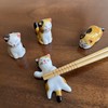 MIUFA Ceramic Cute Cat Chopsticks Rest Dinner Spoon Stand Knife