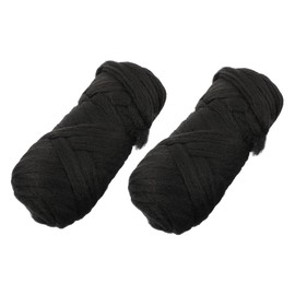 WOONEKY 2rolls Synthetic Hair Extensions Line Polypropylene Silk Wig Thread Long Hair Wig Accessories