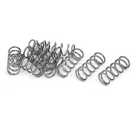 TA-VIGOR 10Pcs Extended Compressed Spring, 8mm OD,0.8mm Wire Size,20mm Length Durable Stainless Steel Small Dual Hook Tension Spring for Furniture Screen Doors Repair Projects