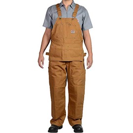 Ben Davis 862 Genuine 12 oz. Heavyweight Brown Duck Canvas Carpenter Work Overalls (Brown Duck, 44x32)